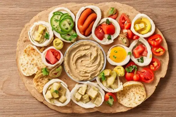 Desayuno Saludable: Tostadas de Hummus y Vegetales