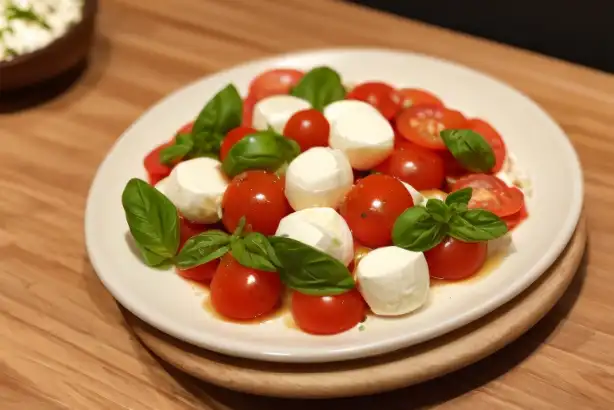 Cena saludable: Ensalada caprese con mozzarella de búfala