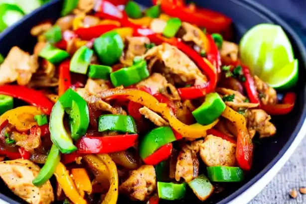 Cena saludable: Fajitas de pollo con pimientos y cebolla