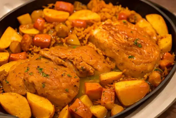 Cena saludable: Pollo al horno con patatas asadas
