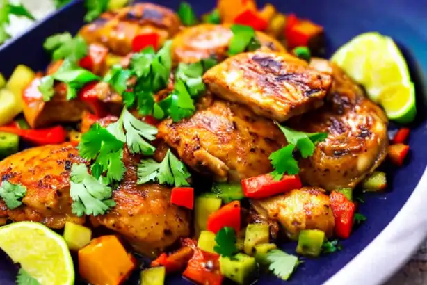 Cena saludable: Pollo al limón con vegetales salteados